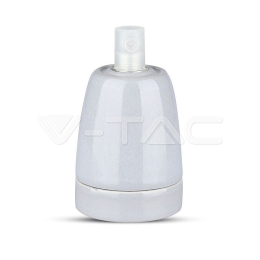 Porcelain Lamp Holder Fitting Grey - 1