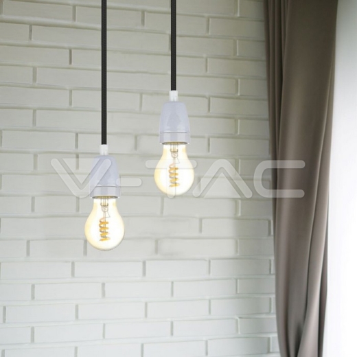 Porcelain Lamp Holder Fitting Grey - 7