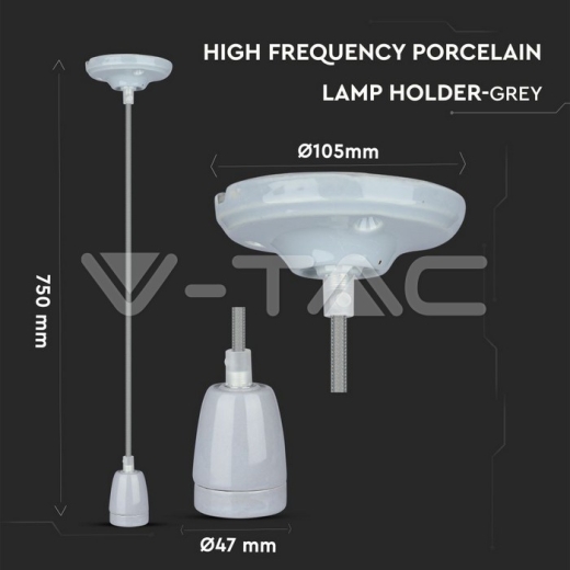 Soporte de porcelana Gris - 6