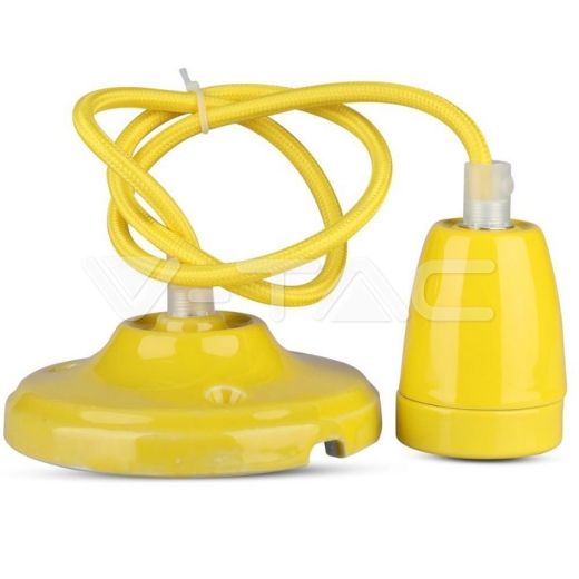 Porcelain Lamp Pendant Yellow - 2