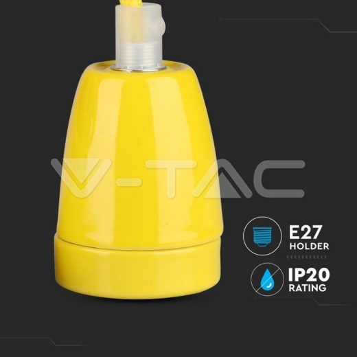 Porcelain Lamp Pendant Yellow - 5