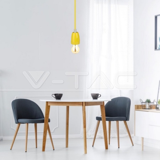 Porcelain Lamp Pendant Yellow - 7