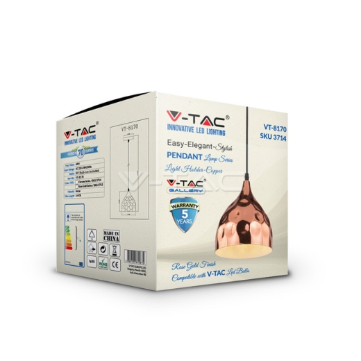 Soporte colgante Rosa Oro Ф170 - 3