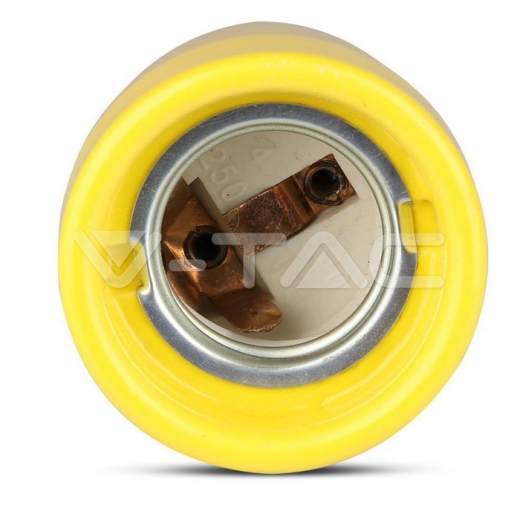 Soporte de porcelana E27 Amarillo - 2