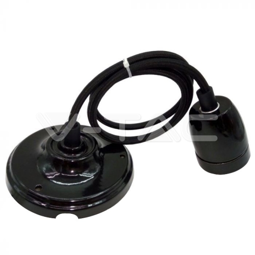 Porcelain Lamp Pendant Black - 2