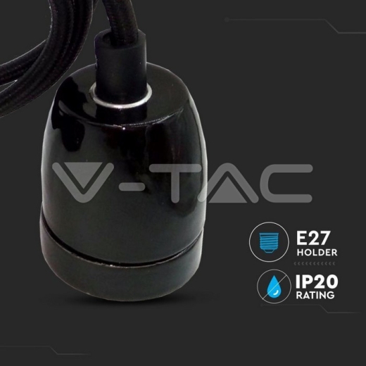 Porcelain Lamp Pendant Black - 5