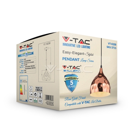 Soporte colgante Rosa Oro Ф230 - 3