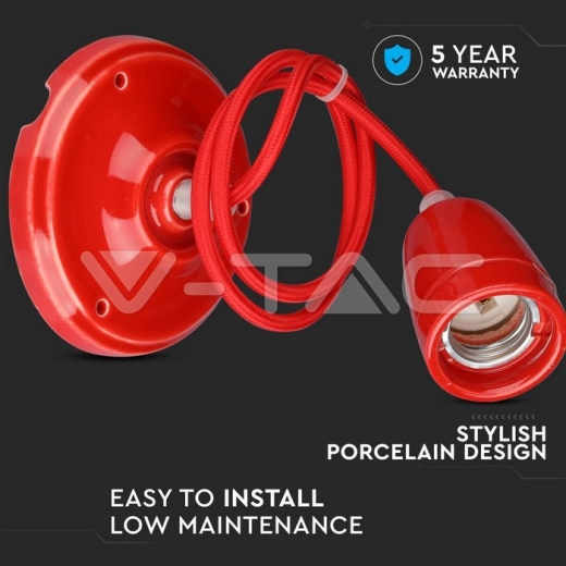 Soporte de porcelana Rojo - 4