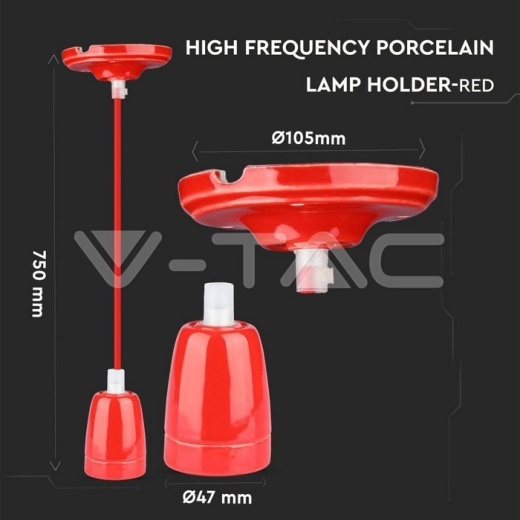 Soporte de porcelana Rojo - 6