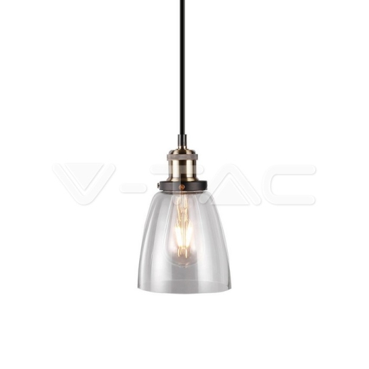 Soporte colgante vintage de cristal transparente Ф140 - 1