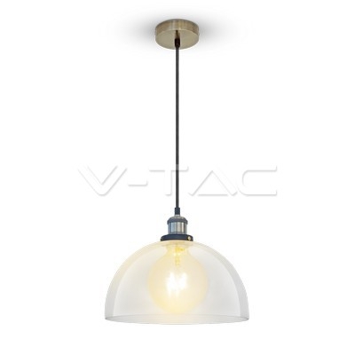 Vintage Glass Pendant Light Transparent Ф300 - 2
