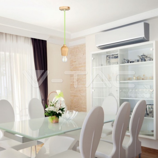 Soporte colgante de madera Cable Verde - 10