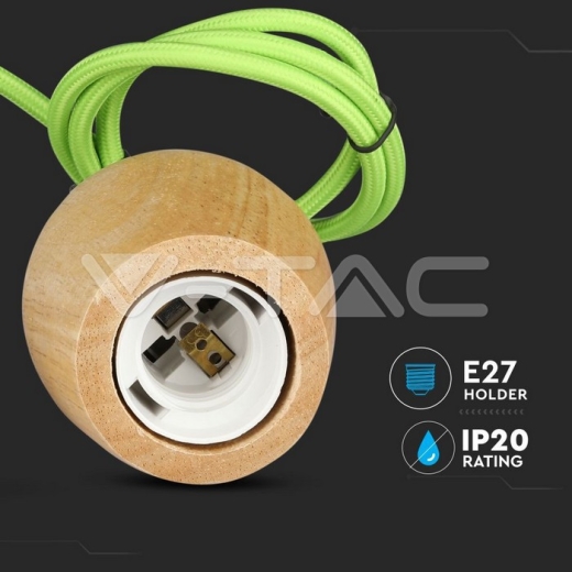 Soporte colgante de madera Cable Verde - 7