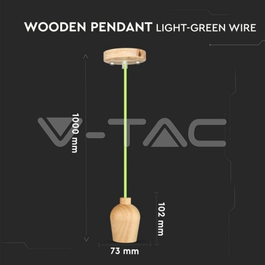 Soporte colgante de madera Cable Verde - 8