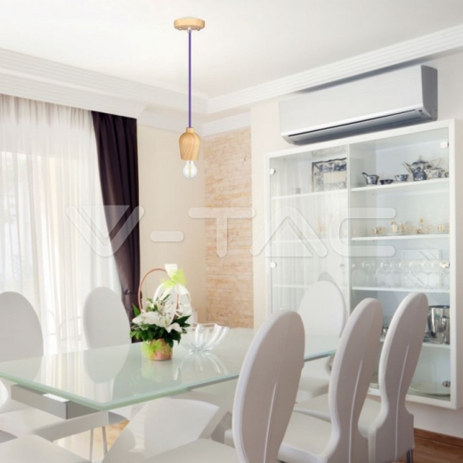 Soporte colgante de madera Cable Lila - 10