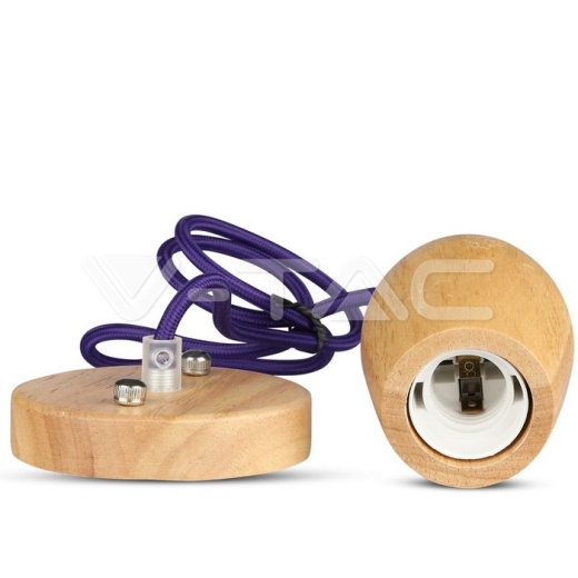 Soporte colgante de madera Cable Lila - 2