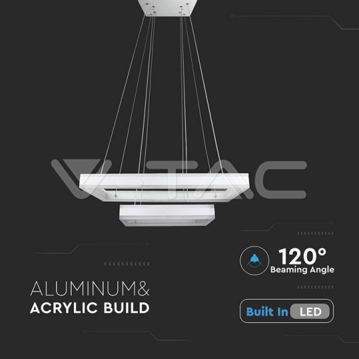 113W Soft Light Chandelier Dimmable White 3000K - 3