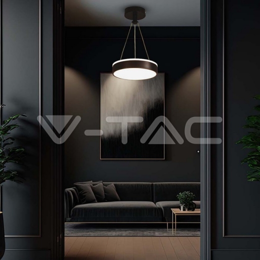12W LED Designer Hanging Light Black 4000K - 6