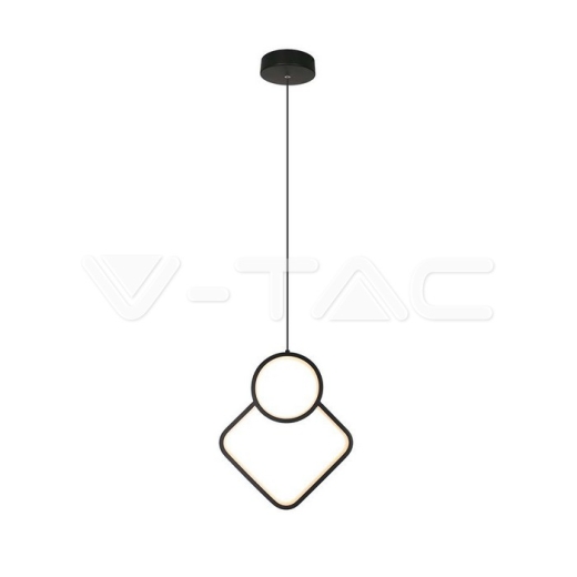 12W LED Designer Metal Hanging Lamp 280 x 1800mm Black Body 4000K - 1