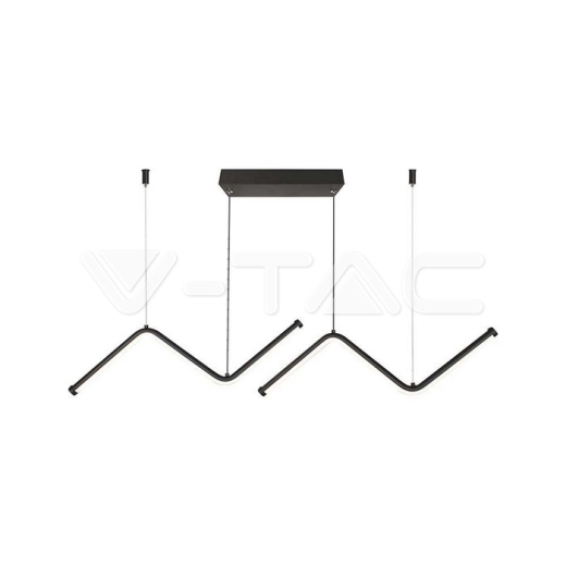 12W LED Designer Hanging Light Curve Black 4000K - 1