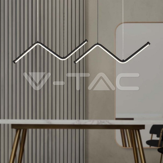 12W LED Designer Hanging Light Curve Black 4000K - 5