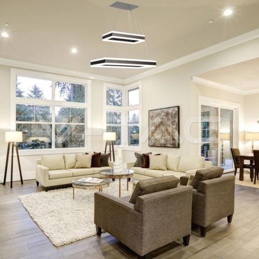 113W Soft Light Chandelier Dimmable Coffee 3000K - 8