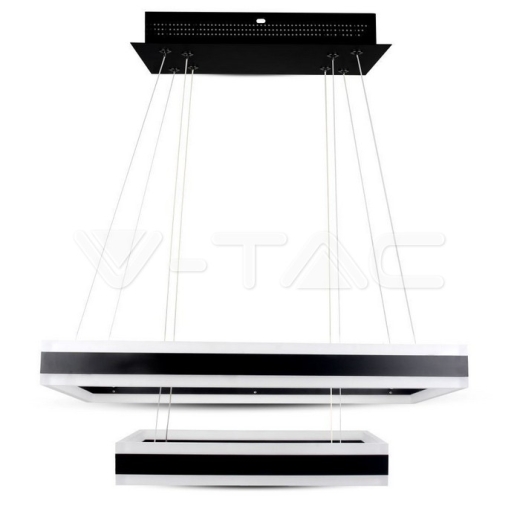 113W Soft Light Chandelier Dimmable Black 3000K - 1