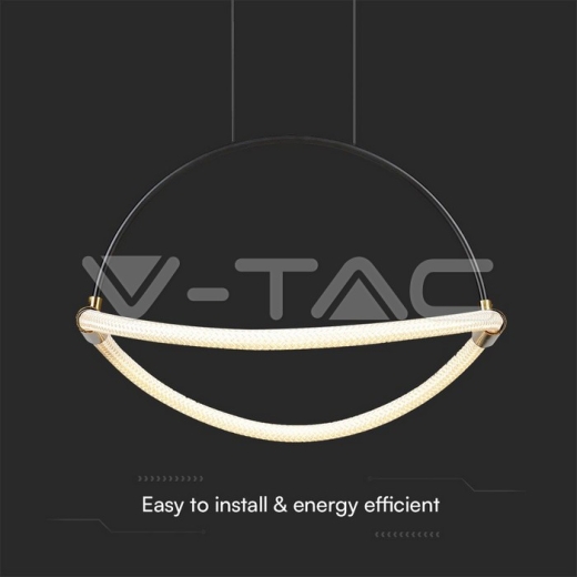 Lámpara colgante LED de 12 W con cable de 1,5 m, cuerpo negro de 400 mm y 3000 K - 4