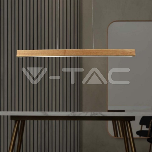 Lámpara Colgante LED 12W 4000K Cuerpo Madera - 7