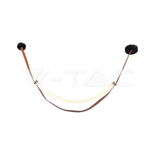 Lámpara colgante de diseño LED de 12 W con cuerpo marrón y negro 3000 K - 1