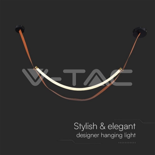 Lámpara colgante de diseño LED de 12 W con cuerpo marrón y negro 3000 K - 2