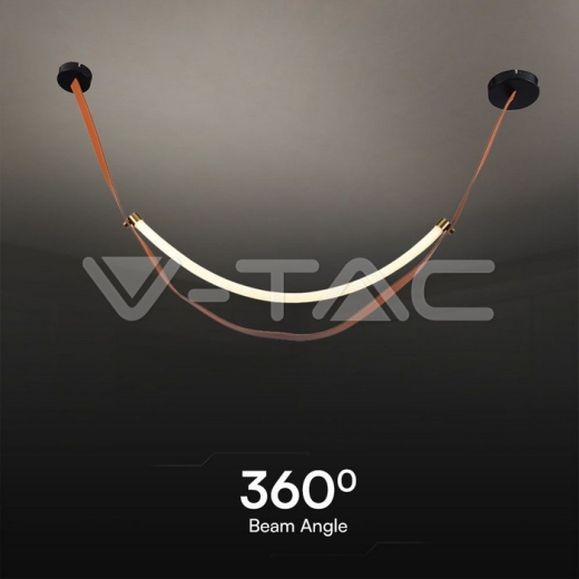 Lámpara colgante de diseño LED de 12 W con cuerpo marrón y negro 3000 K - 3