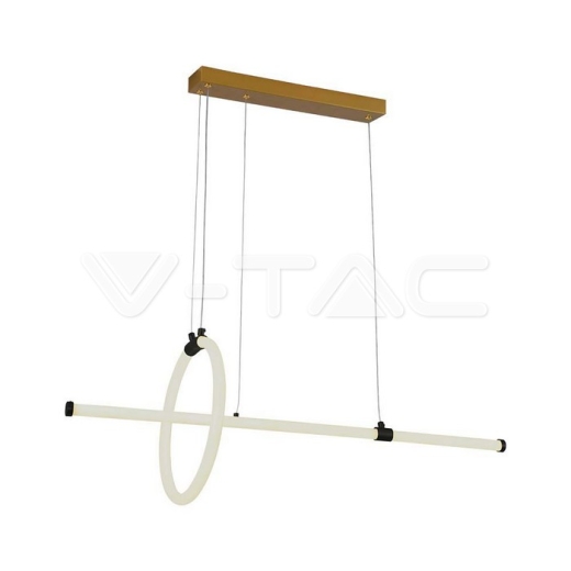 16W LED Hanging Decorative Lamp 860*300 Black Body 3000K - 1