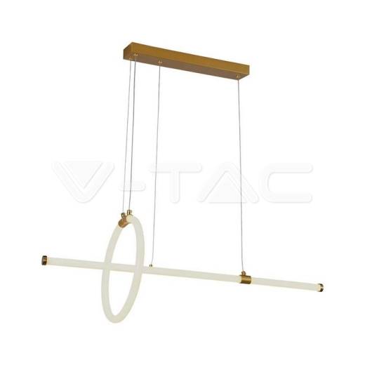 Lámpara decorativa colgante LED 16W 860*300 Pintura cuerpo dorado 3000K - 1