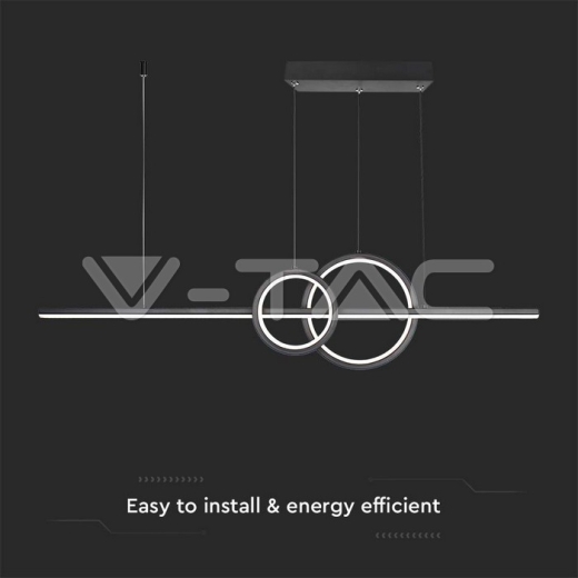 17W LED Designer Hanging Light 3 in 1 Black - 2