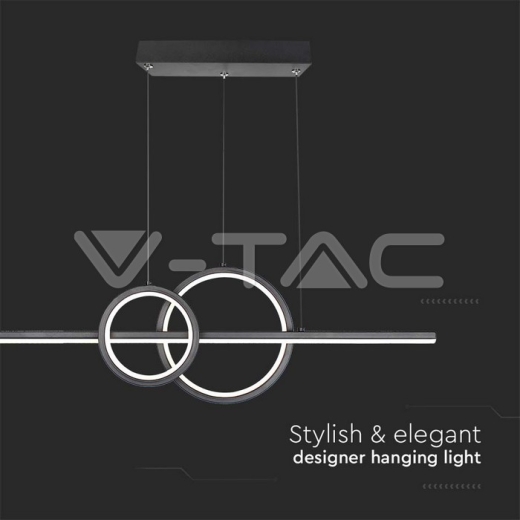 17W LED Designer Hanging Light 3 in 1 Black - 3