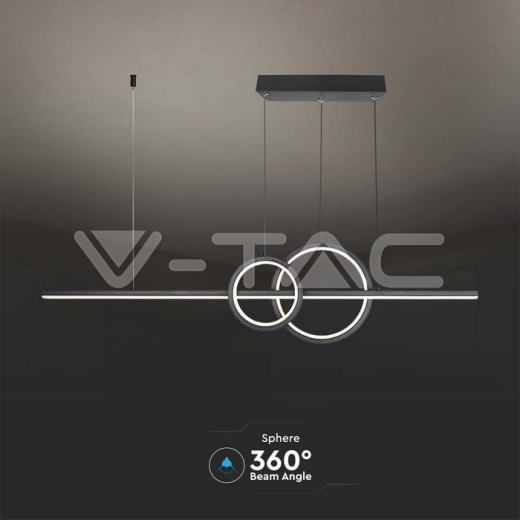 17W LED Designer Hanging Light 3 in 1 Black - 4