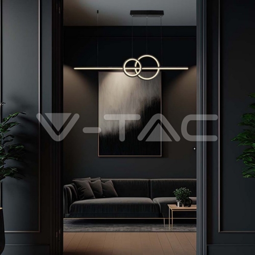 17W LED Designer Hanging Light 3 in 1 Black - 6