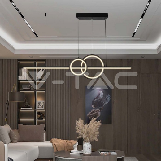 17W LED Designer Hanging Light 3 in 1 Black - 7