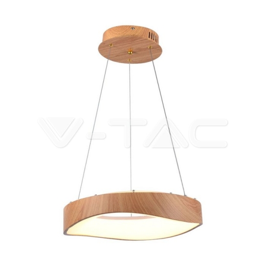 Lámpara Colgante LED de Diseño 18W Madera 3000K D400 - 1