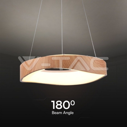 Lámpara Colgante LED de Diseño 18W Madera 3000K D400 - 3