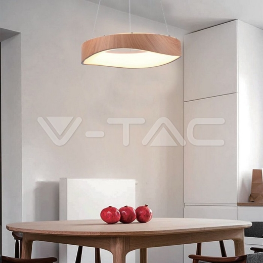 Lámpara Colgante LED de Diseño 18W Madera 3000K D400 - 5