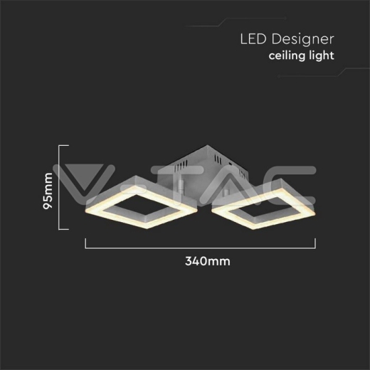 14W LED Designer Ceiling Light Two Frame 3000К - 5