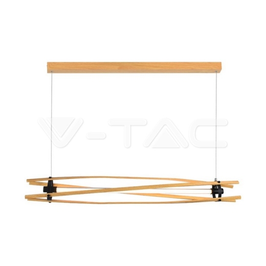 15W LED Designer Pendant Wood 3000K L1200 - 1