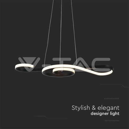 18W LED Hanging Decorative Lamp 700*250 Black Body 3000K - 3