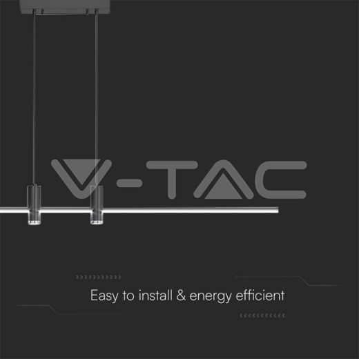 Lámpara colgante LED de diseño 19W negra 3000K - 2