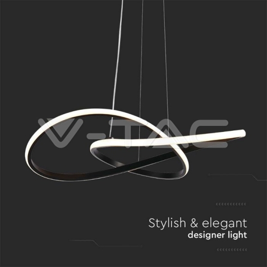 20W LED Hanging Decorative Lamp Ф500 Black Body 3000K - 3