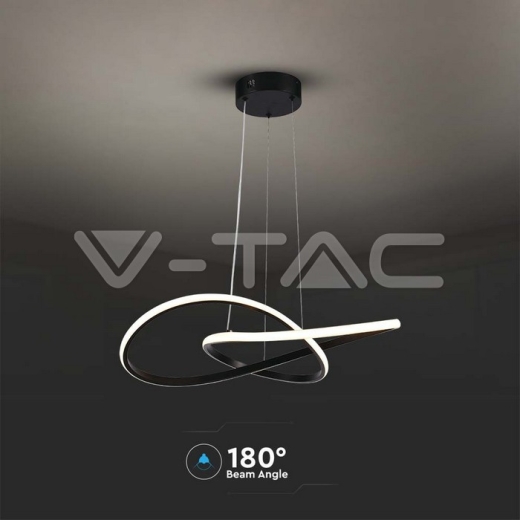 20W LED Hanging Decorative Lamp Ф500 Black Body 3000K - 4