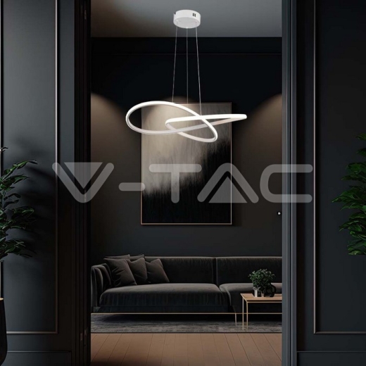 20W LED Hanging Decorative Lamp Ф500 White Body 3000K - 6