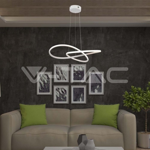 20W LED Hanging Decorative Lamp Ф500 White Body 3000K - 7